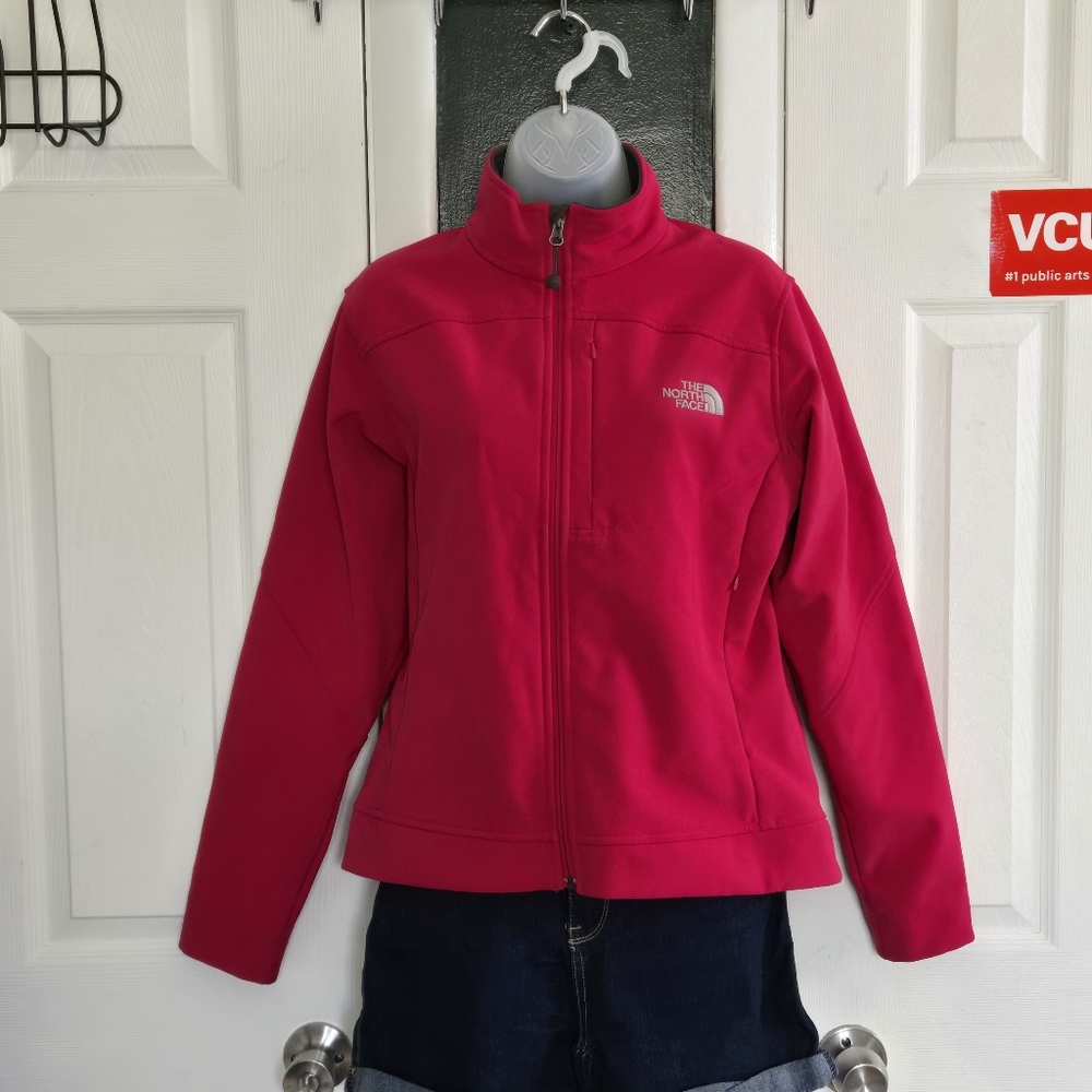 Hot Pink/ Magenta Soft Shell Full Zip Women's NorthFace Jacket
